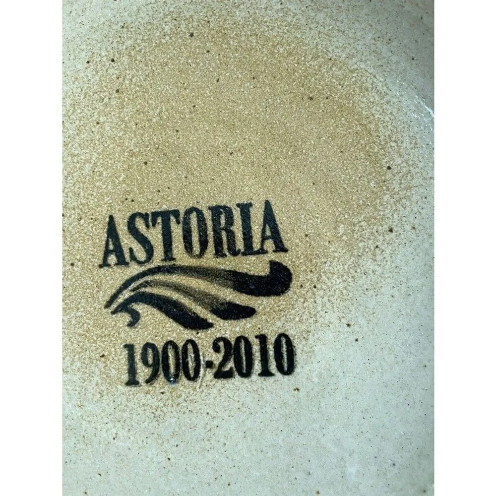 astoria pie plate, 1900-2010 Anniversary.  9”  diameter and 1.5 deep.